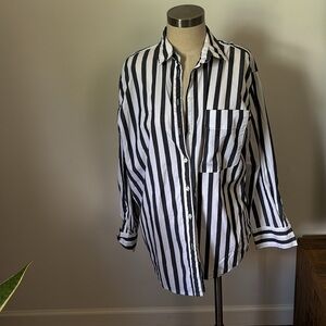 A new day stripe button up shirt